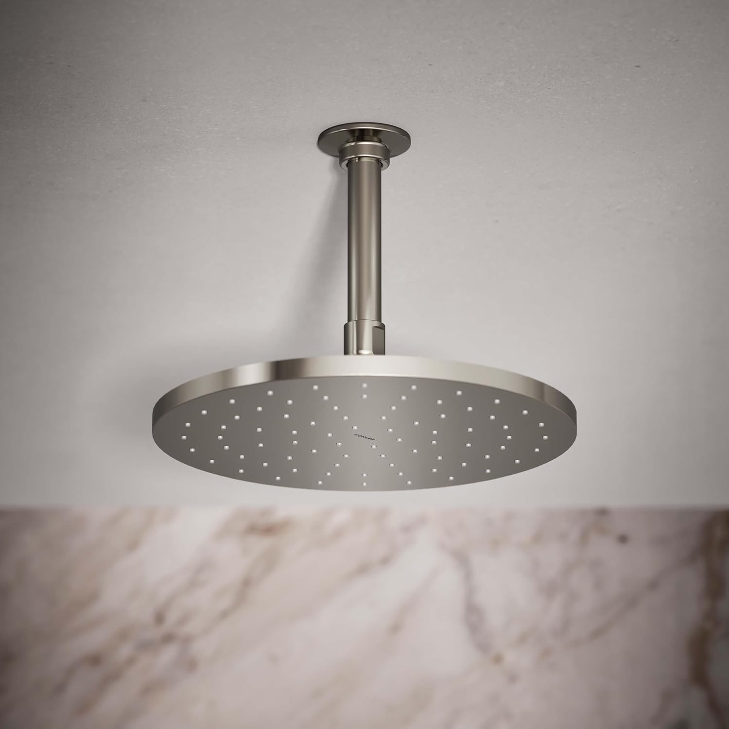 Kohler 13689-SN Contemporary Round 10" single-function rainhead, 2.5 gpm, Vibrant Polished Nickel