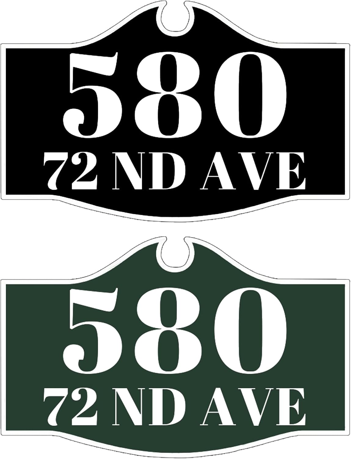 Custom Address Sign for House，Aluminum House Number Plaque Horizontal Address Sign Personalized Reflective House Numbers for Mailbox，Suitable for Mailbox, Driveway, Outdoor