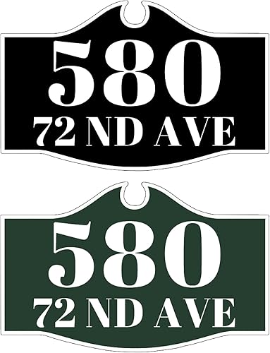 Miniatura 36 de Placa de dirección acrílica personalizada, letrero de dirección horizontal, utilizado para casa, puerta, calle o buzón Hengkuan-2