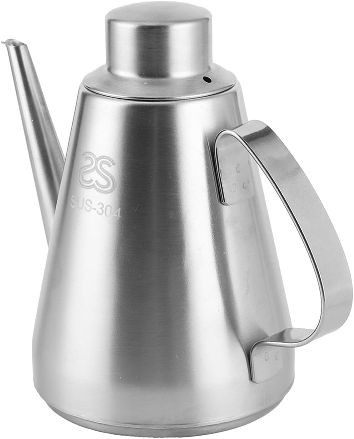 Stainless Steel Oil Bottle, Stainless Steel Household Kitchen Olive Oil Dispenser Bottle for Oil/Vinegar/Soy Sauce(24 oz (About 600ML)) - Image 3