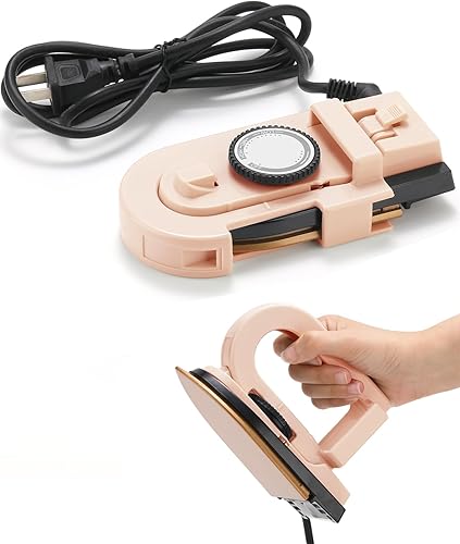 Miniatura 9 de Plancha de viaje de doble voltaje (100-120V/220-240V) - Mini plancha en seco sin vapor de 3 temperaturas para ropa, suela antiadherente de 356 °F