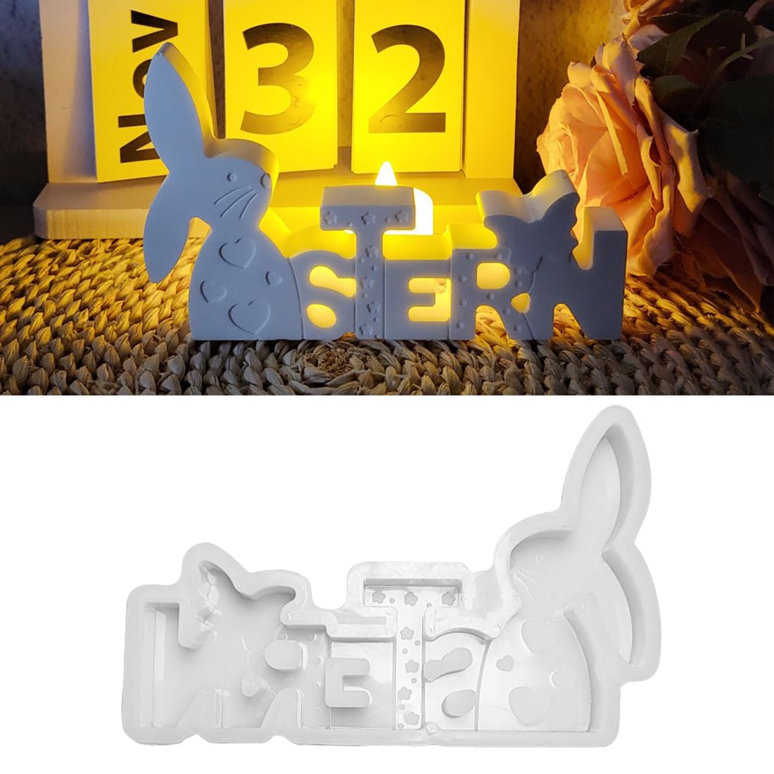 Gießform Ostern Silikonformen Gießformen Ostern Hase Gießformen Silikon Ostern Gips Gießen Formen Gipsformen zum Gießen Ostern Ostern Silikonformen Hase Giessform Ostern für DIY Handwerk