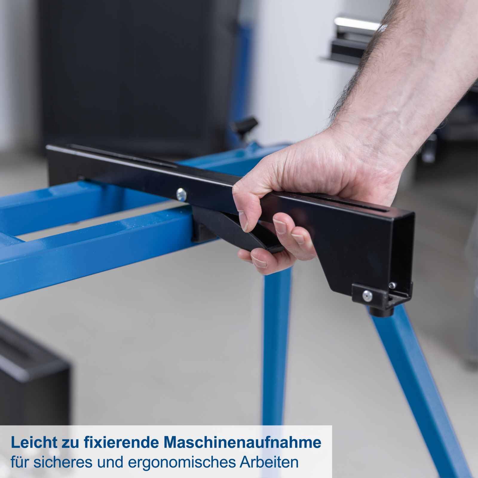 Scheppach Untergestell Arbeitstisch UMF1550 | Maschinentisch für Kappsägen, Schleifmaschinen, Dekupiersägen & Tischbohrmaschinen | Last 150kg | Höhe 780mm | Ausziehbar 935-1985mm | Auflagenhöhe 935mm
