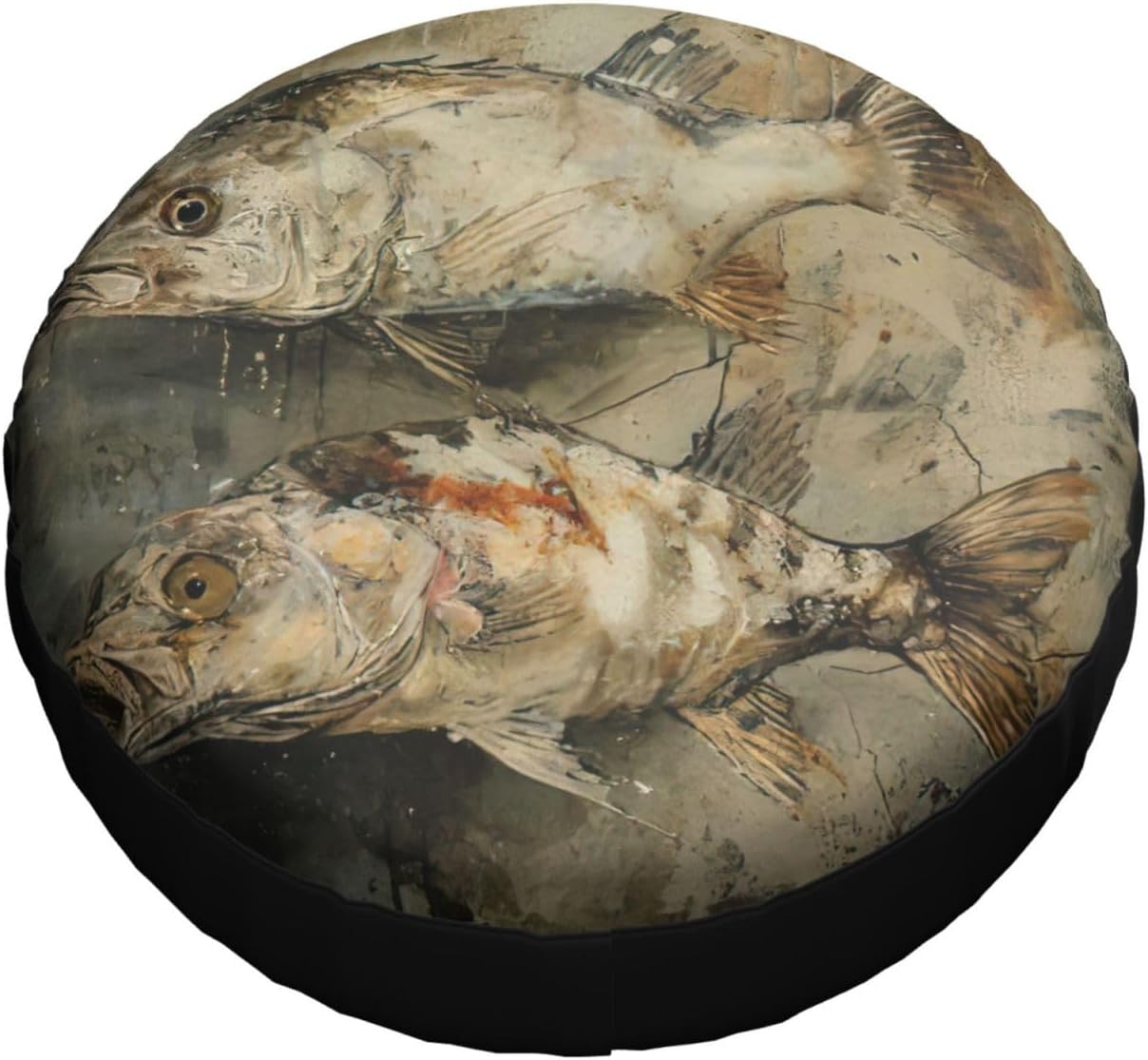 Fish Print Tire Cover Universal Spare Wheel for Trailer Rv SUV Truck Camper Travel Accessories