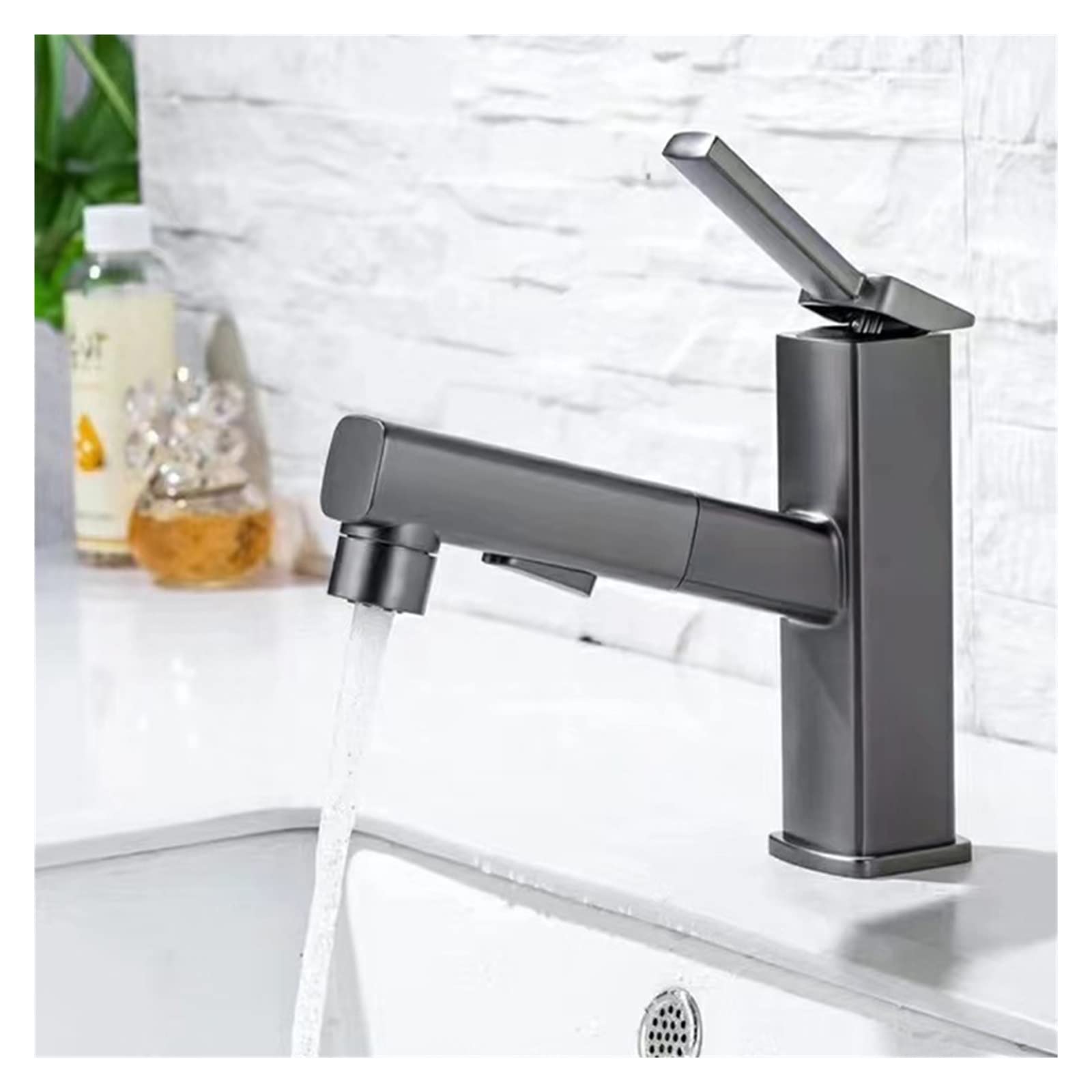Robinets d'évier extractibles à jet orientable et flexible rétractable A-96013-p