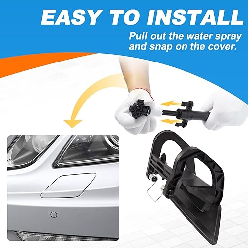 Miniatura 7 de Tapa de cubierta del rociador del faro del parachoques delantero Compatible con Mercedes Benz Clase E W212 E300 E350 E400 E550 2008 2009 2010 2011