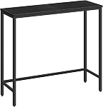 HOOBRO Narrow Console Table, 75 cm Entryway Table, Small Sofa Side Table, Display Table, for Hallway, Bedroom, Living Room, Foyer, Rustic Brown and Black BF75XG01
