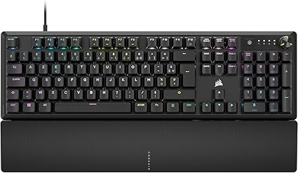 Corsair K70 Core RGB Teclado mecánico de Juego con reposamuñecas - Teclas lineales prelubricadas MLX Red - Amortiguación del Sonido - Compatible con iCUE - AZERTY FR Layout - Negro
