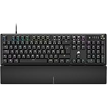 Corsair K70 Core RGB Tastiera Meccanica di Gioco con Poggiatempo – Tasti lineari pre-lubrificati MLX Red – Ammortamento del Suono – Compatibile con iCUE – AZERTY FR Layout – Nero