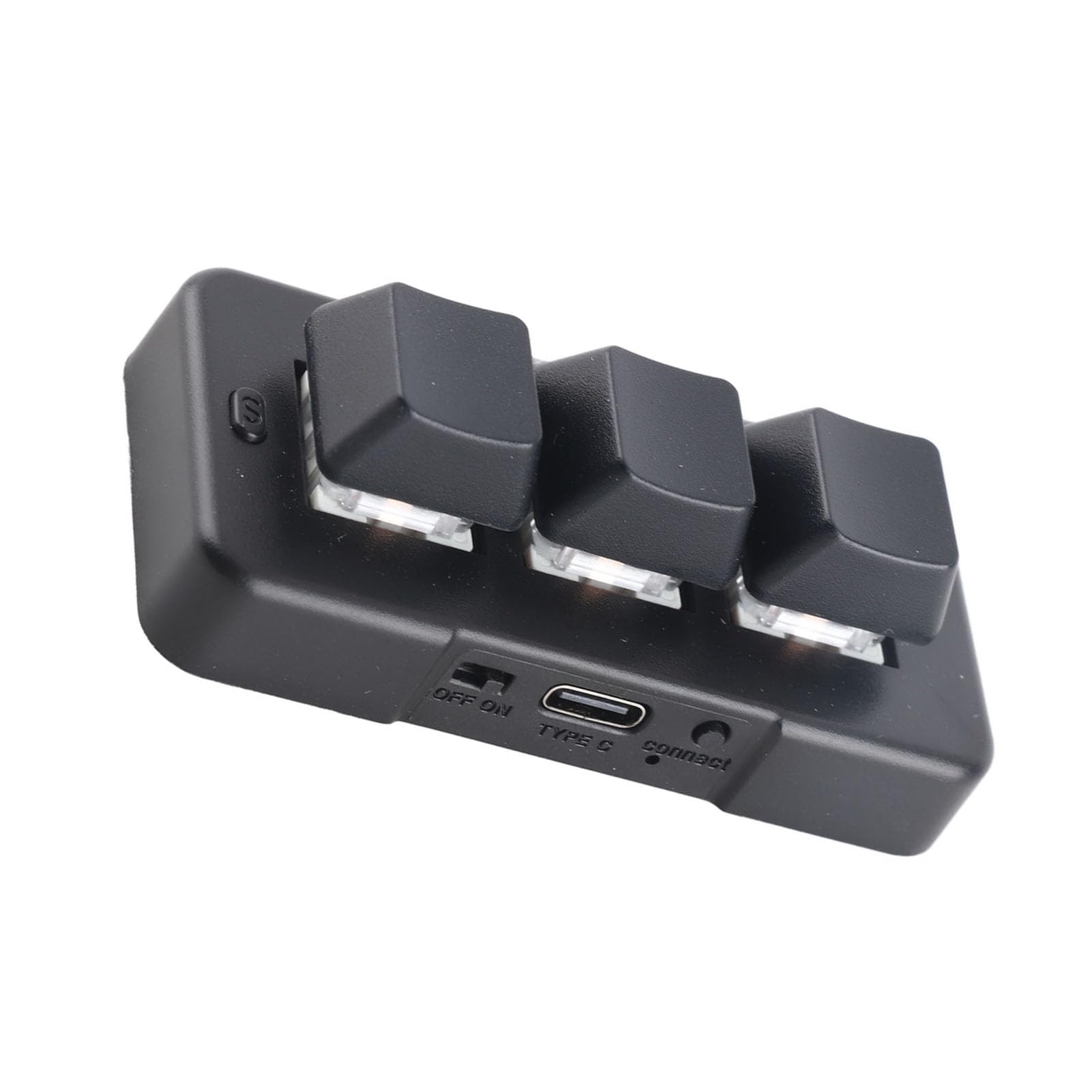 Cocoarm Tastiera Macro a 3 Tasti, Mini Tastiera Meccanica di Programmazione | Modalità Tripla USB e Bluetooth, Batteria da 140 MAh, Materiale ABS, per /Mac//