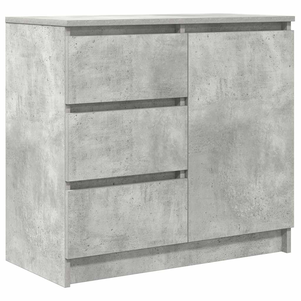 vidaXL Komoda z szufladą Betonowa szarość 71x35x65 cm Drewno klejone