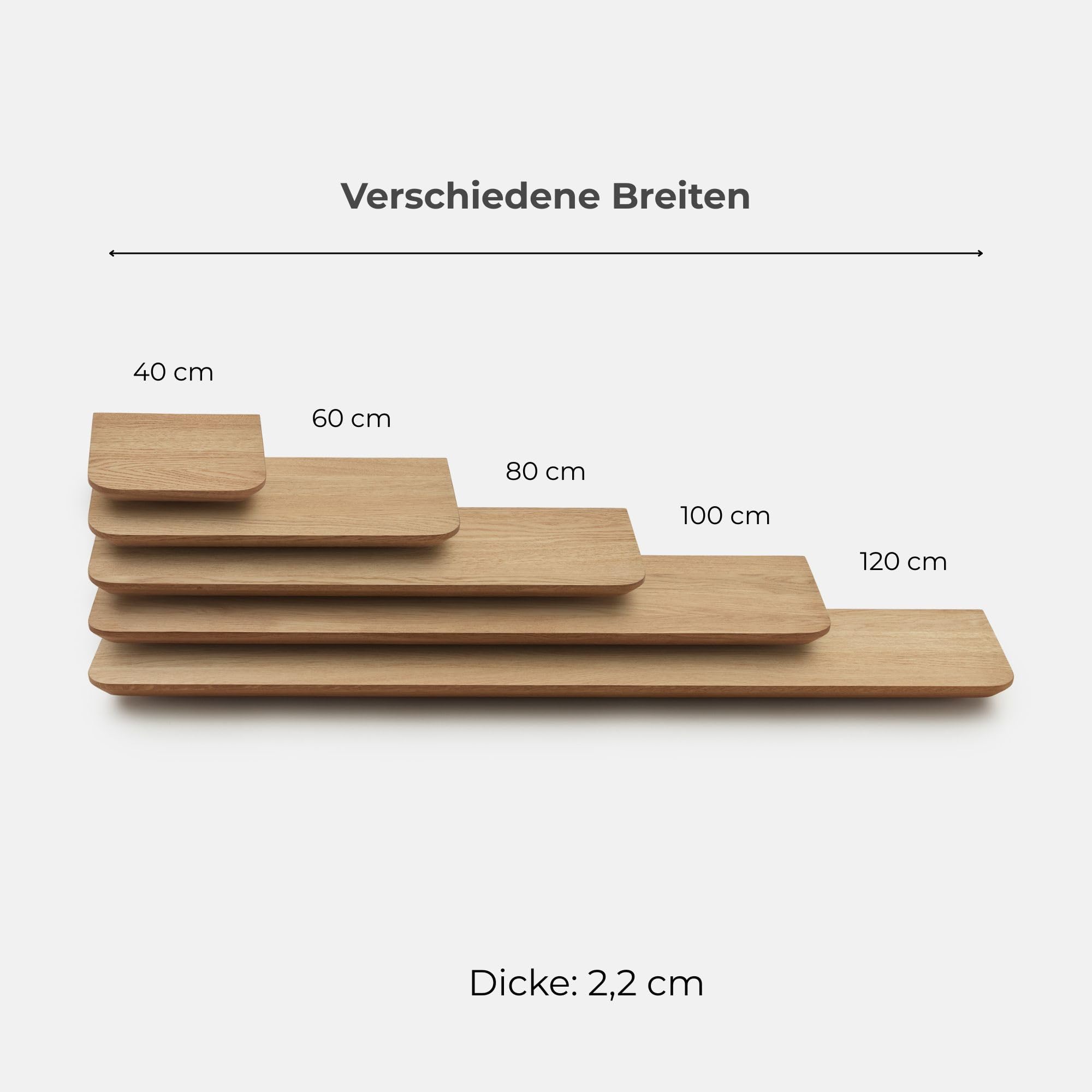 BestLoft Wandregal Holz Schweberegal Schweizer Kante Regal Küche Bücherregal Wand Wandboard Floating Shelves wall Shelf Wandregal schmal Holzregal (17 Zentimeter Tiefe, 80 Zentimeter Breite)