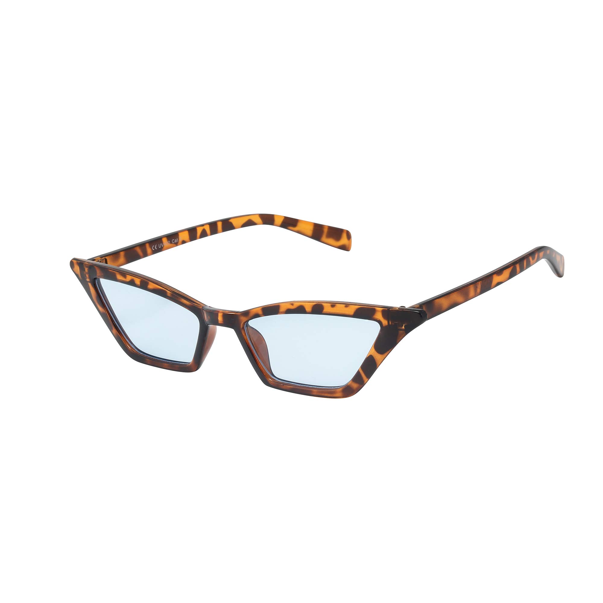 Asvp Shop Women's Slim Tortoise Sunglasses For Cat Eye Retro Vintage Designer Style Uv400 Protection (Slim Tortoise)