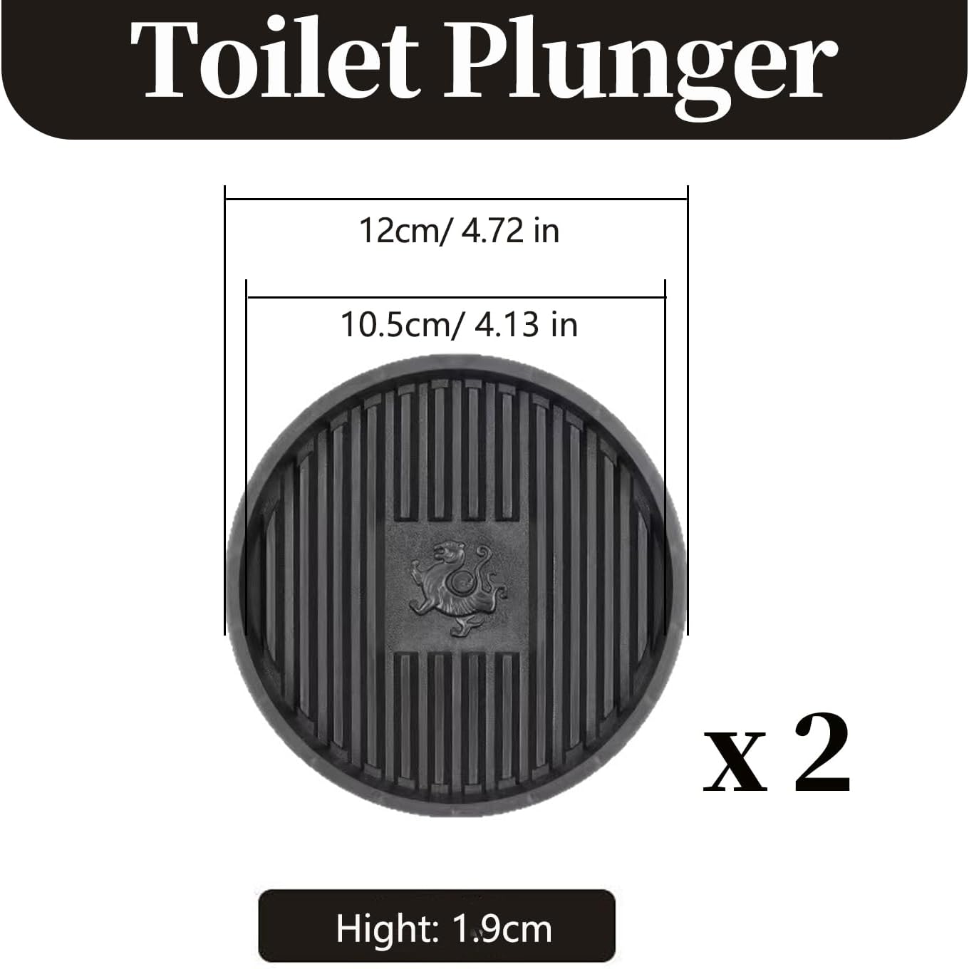 Toilet Plunger Storage Caddy Holder for Bathroom, Mini Plunger Tray Mat for Sink - Black
