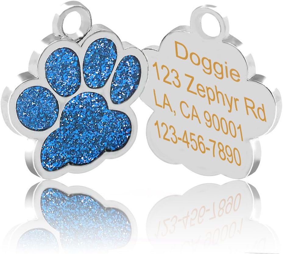 Reopet Customized Dog ID Tags，Personalized Engraved Pet Tag for Small Medium Large Dog and Cat