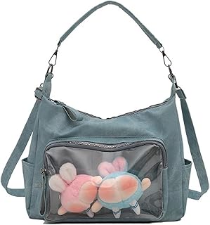 [ＫＳＬＡＴ] 痛バッグ 痛バ ショルダー 肩掛け トートバッグ レディース レザー かばん クリア 斜めかけ ハンド 2WAY 手提げ 推し活 缶バッジ 大容量 y2k 鞄 ギャル カジュアル サブカル 通勤