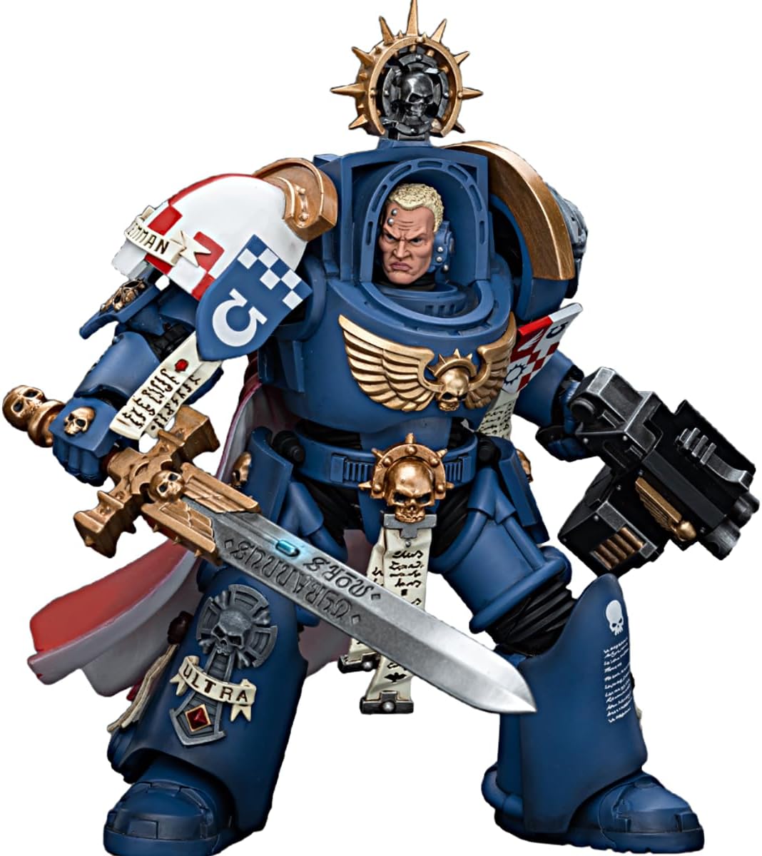JOYTOY Warhammer 40,000 1/18 Action Figure Ultramarines Terminator Captain Severus Agemman Collection Model Birthday Gifts