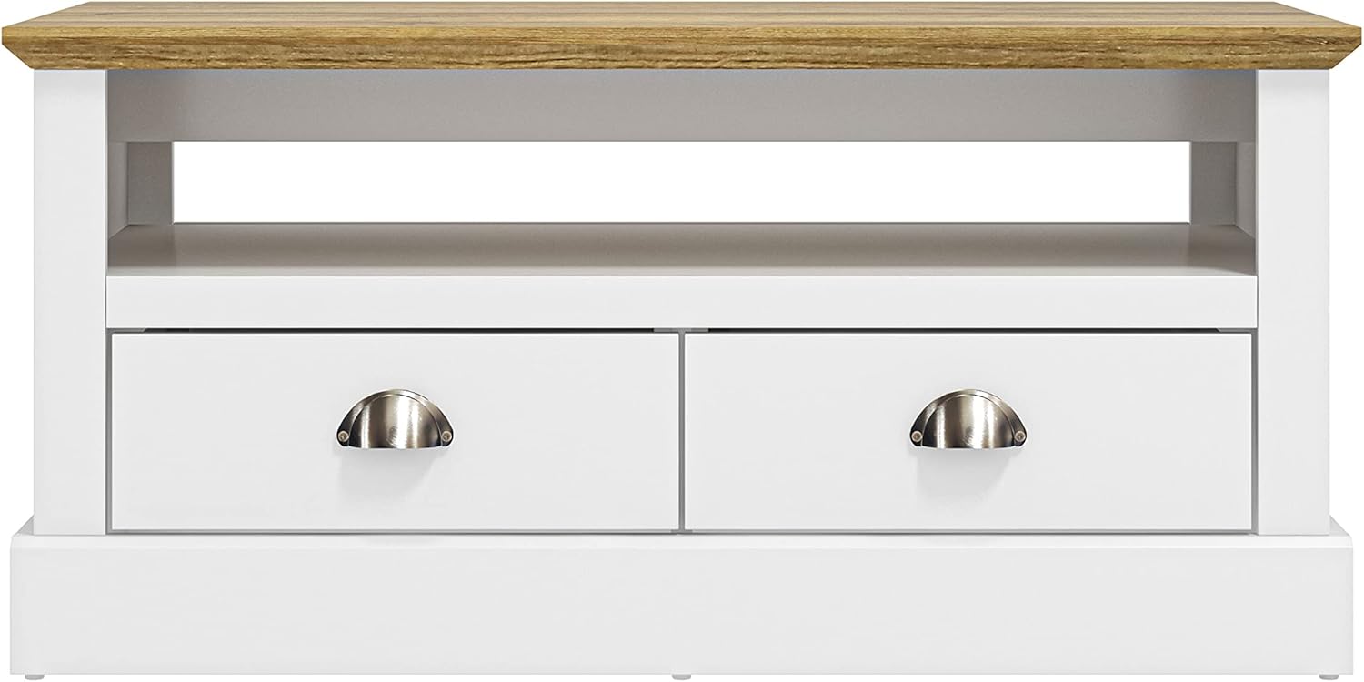 Galano Sufy Coffee Table - 2 Drawer Storage Unit - Engineered Wood Storage Cabinet, Rectangular Living Room Table with Storage - 50 x 94 x 45.3 cm - White 4 61Iv3t JLmL. AC SL1500