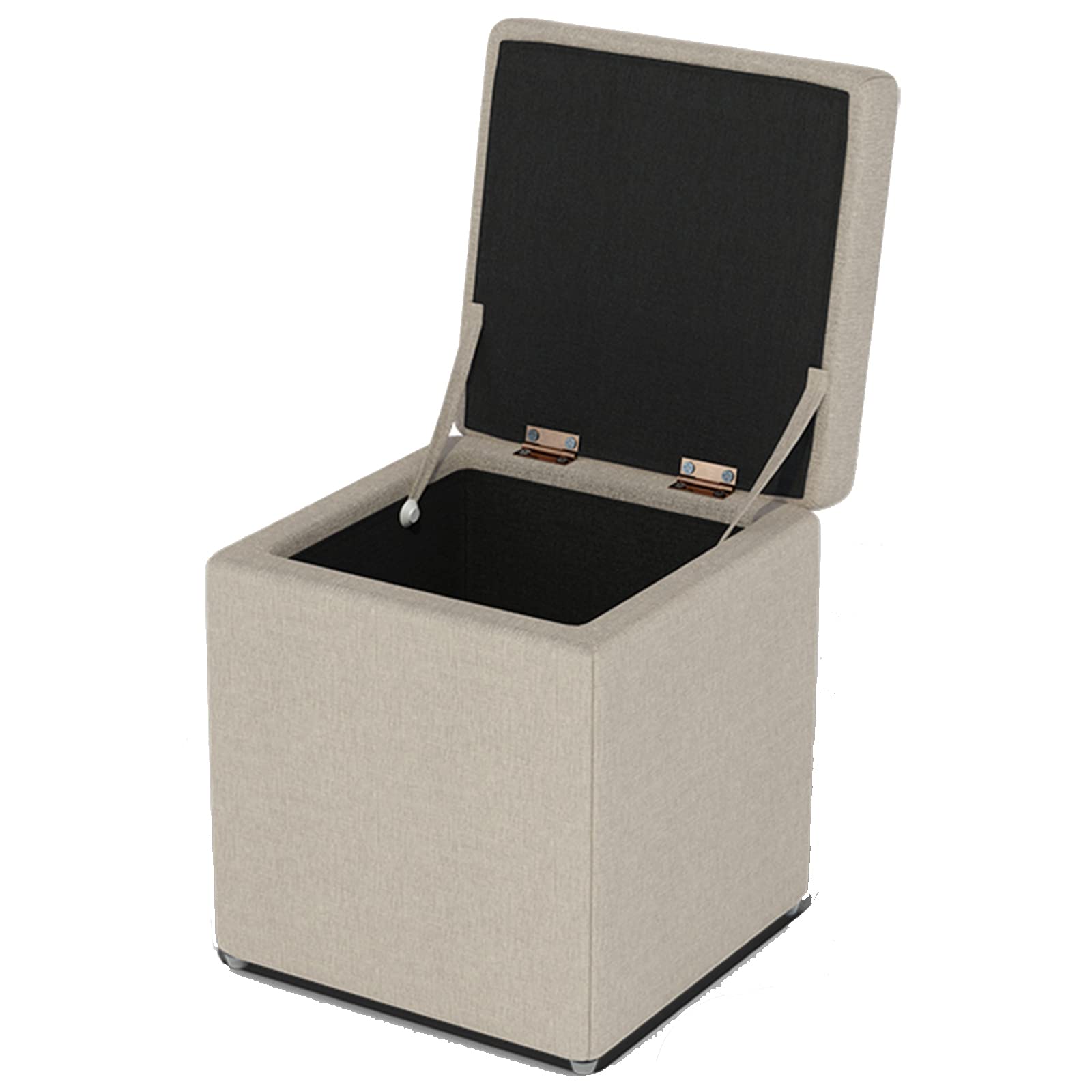 Tabouret de rangement ottoman beige pour optimiser votre salon