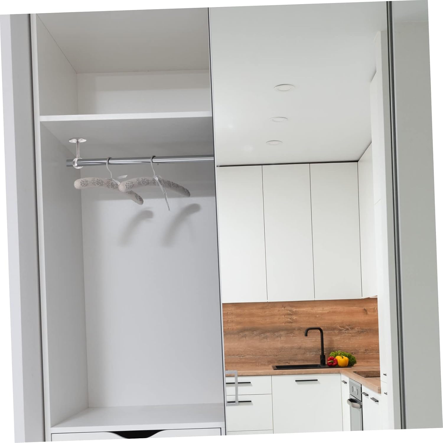 ORFOFE 8pcs Ceiling Mount Brackets Stainless Steel Clothes Holder Hook Curstin Rods for Curtains