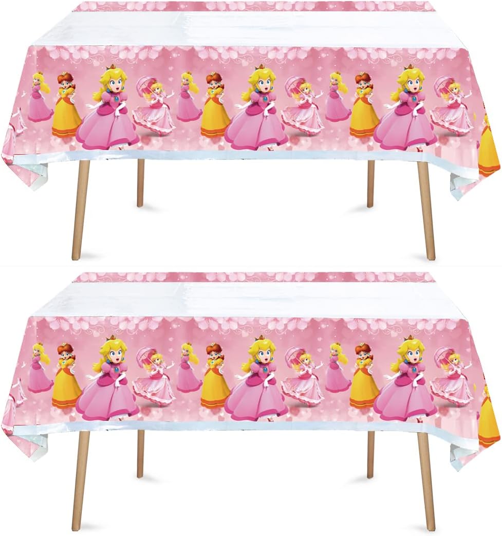 Amazon.com: LEOWEST 2pcs Princess Peach Tablecloth Table Cover, for