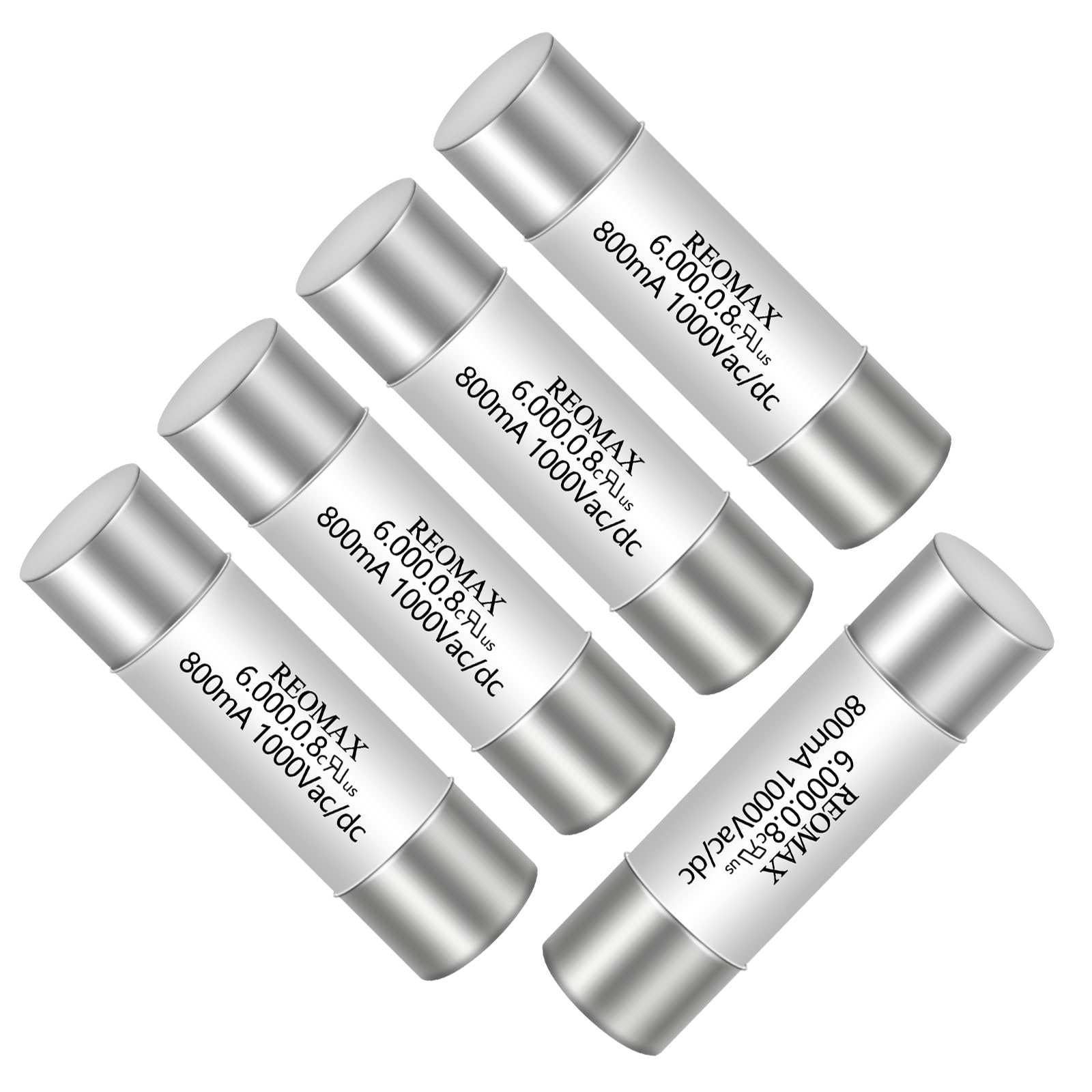 HV620 bezpiecznik multimetrowy 800 mA 1000 VAC/DC 6 x 32 mm, bezpiecznik ceramiczny do multimetru MM720, 5 szt