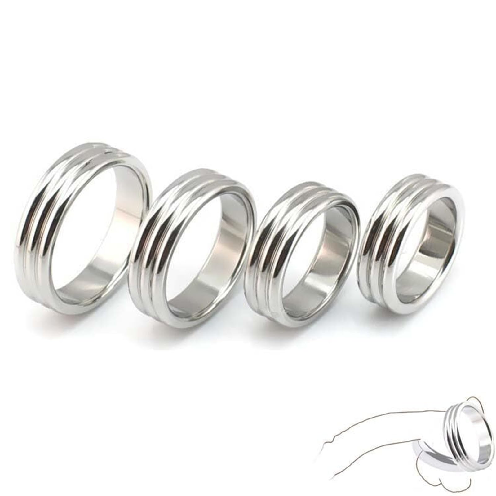 Anello for Testicoli In Acciaio Inossidabile Da Uomo for Pene In Metallo for Glande for In Gioielli Intimi Erotici Bondage