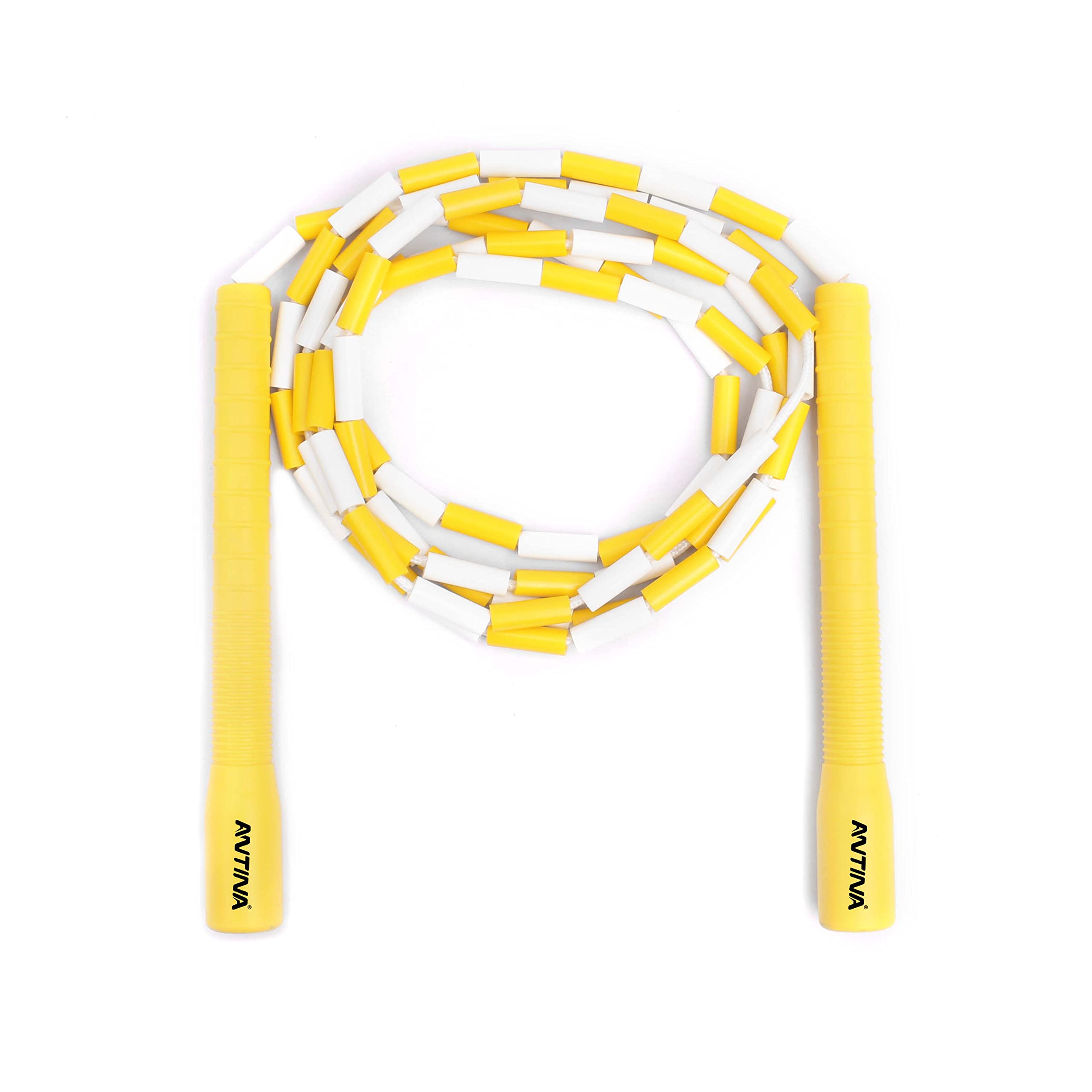 Freestyle Beaded Long Handle Jump Rope 10ft, 1 Inch Beaded Skipping Rope for Tricks(yellow)-image-25