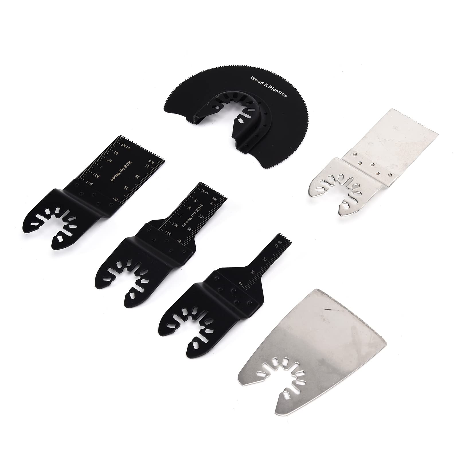 Kit di lame professionali per utensili oscillanti in acciaio ad alto tenore di carbonio, set di accessori per seghe multiutensile per il taglio di legno, metallo e plastica