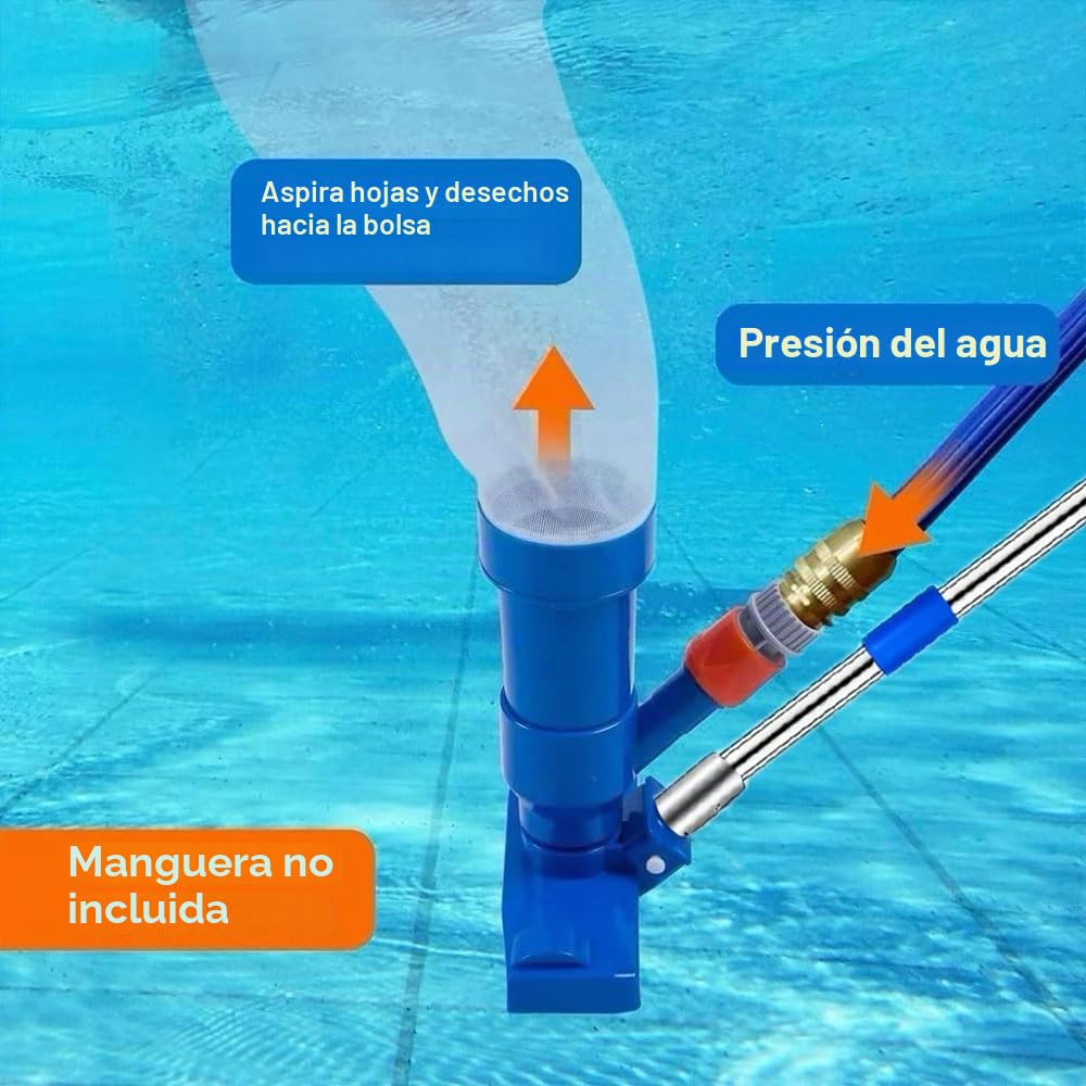 Aspiradora Piscina Pequeña, PortáTil Limpiafondos Piscina Manual con Barra Telescópica 180cm, PortáTil Limpiafondos Piscina Manual, Aspiradora de Piscina para Fuente de Estanque de Piscina