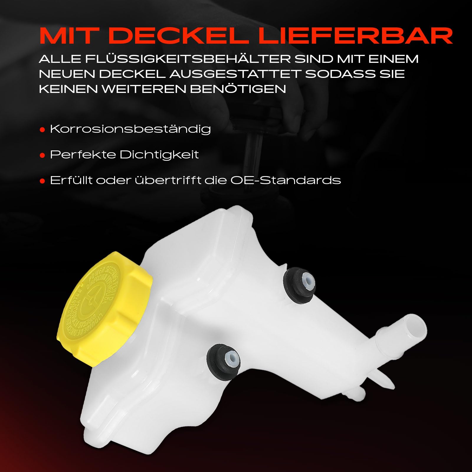 Frankberg Réservoir de Pompe Direction Assistée Compatible avec Fiesta V Fourgon 1.4 TDCi 1.4 1.3 1.6 TDCi 2002-2010 Remplacer# 1251765, 2S6C3531BC