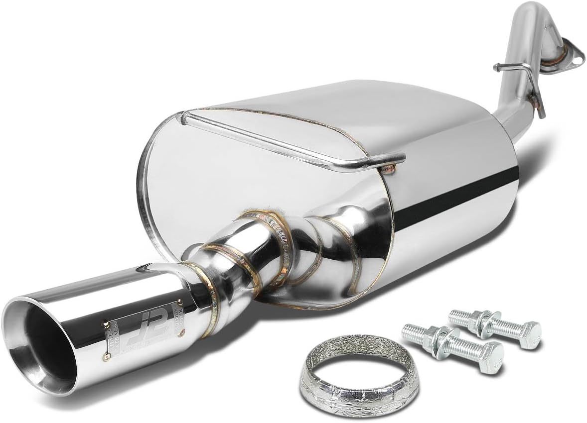 J2 Engineering J2-CBE-OS-035 Stainless Steel Axle/cat Back 3" TIP Exhaust Systems [Compatible with 07-13 COROLLA]