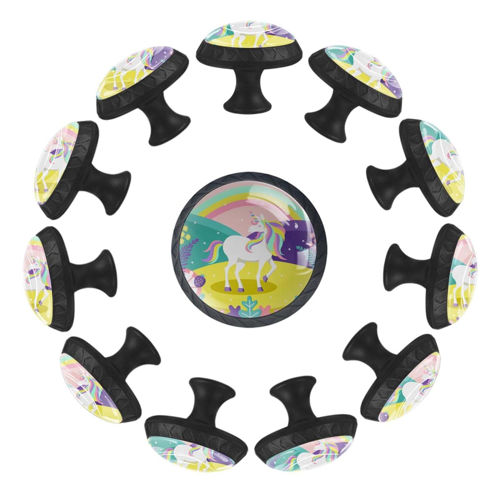 Boutons de tiroir licorne 35 mm commode chambre enfant lot de 12