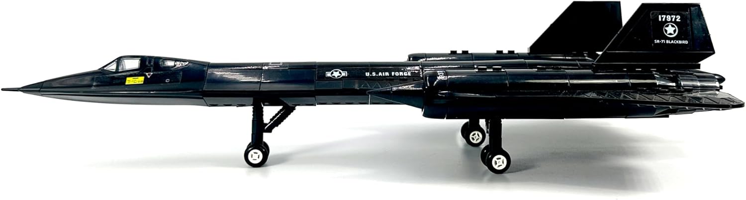 General Jim's SR-71 Blackbird Building Set – 183-Piece Military Model for Aviation Enthusiasts, 17.2" Display, Compatible with Major Brands, Authentic Decals, Perfect for Teen & Adult Collectors