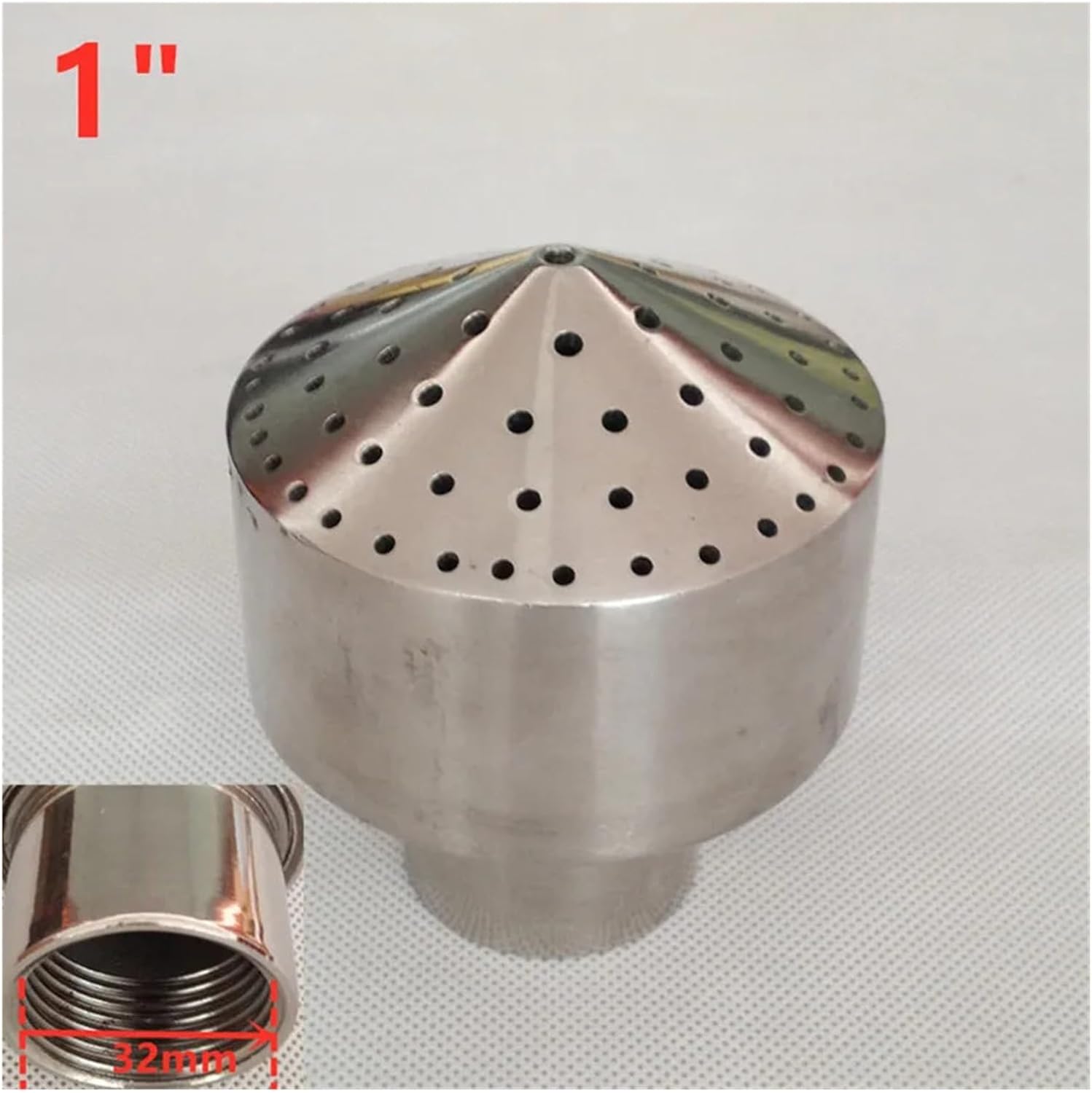 Fountain Nozzle Head 1/2" 3/4" 1" Brass Stainless Steel Fireworks Fountain Nozzle Sprinkler Spray Head Pond Pool Fountain Pool Jet Nozzles(1 (304SS))