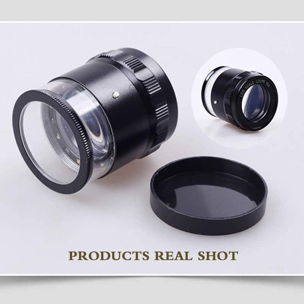 Magnifying Lens Magnifying Glass with Light LED Magnifier Touch Zoom Desktop Magnifier Handheld Domed Magnifier for Hobbies, Reading, Crafts, Tools for Visual Impairment Marriage
