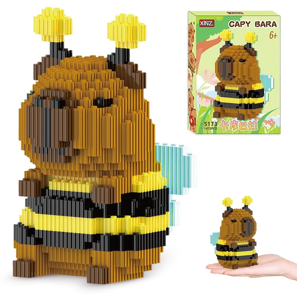 Spiritzohic Capybara Building Blocks Set, DIY Blocks Micro Building Block Sets DIY Buildings Sets 3D Puzzle Brick Creativity Bricks Micro Construction Bricks Gift for Birthday Carnival