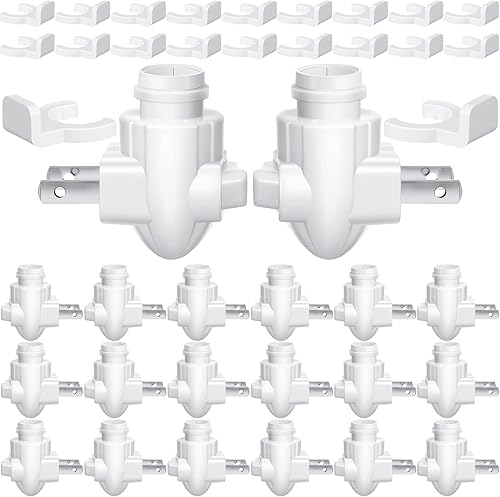 Miniatura 8 de Tuanse 50 juegos de módulo de luz nocturna enchufable, base de luz nocturna con clip de montaje de pantalla, luces de plástico con base giratoria