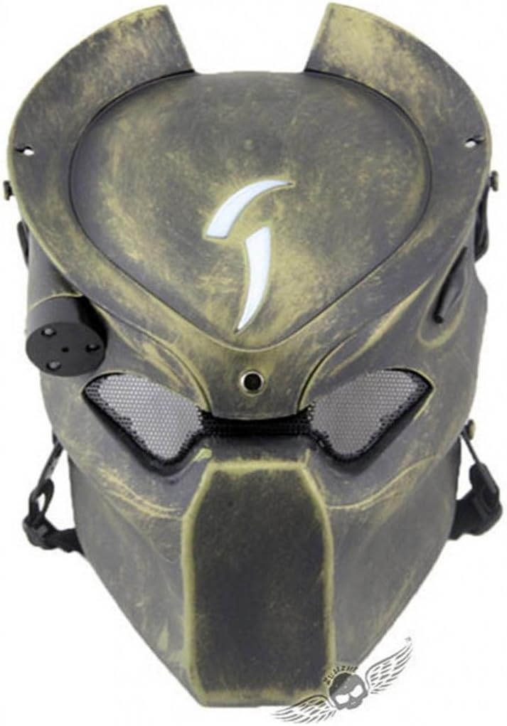 ZJZ Alien vs. Predator Mask CS Field Infrared Lamp Protective Mask Ancient bronze