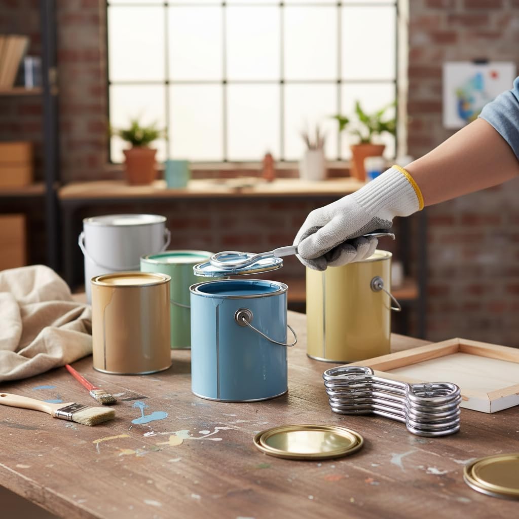 Fafeicy Paint Can Lid Opener, 24 Pack Metal Steel Manual Opening Tool for Paint Buckets, Latex Paint Cans, Beer Jar, Tin