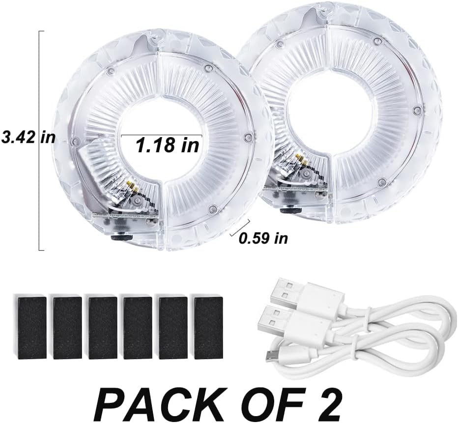 Solhice 2 Tire Rechargeable Bike Wheel Lights Hub, Waterproof LED