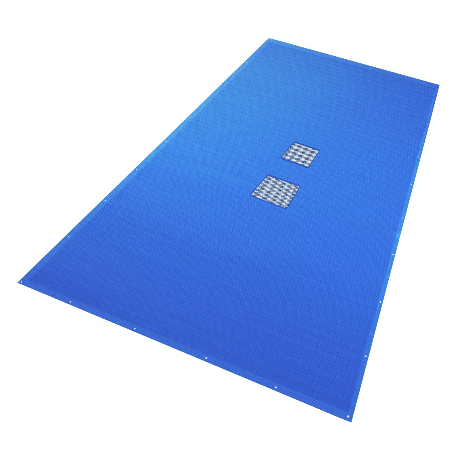 VOUNOT® Telone Rettangolare per Piscine 10 x 5 m, Telo di Copertura per Piscina in PE da 160 g/m² con Rete di Drenaggio Centrale Coperta Protezione, Blu-Grigio