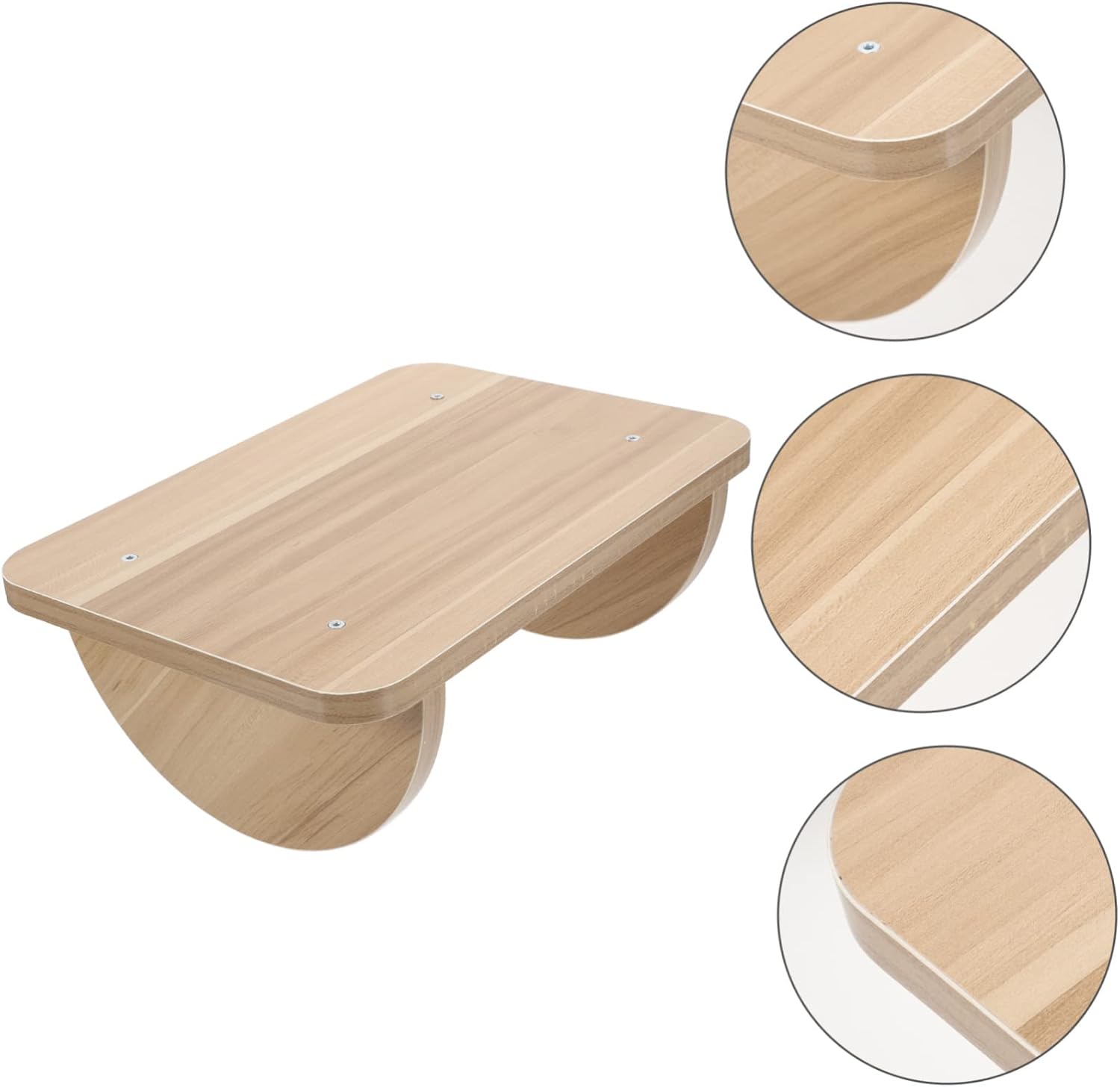 Veemoon Under Desk Wooden Footstool for Office Ergonomic Footrest Pressure Relief Flexible and Design for Comfortable Use
