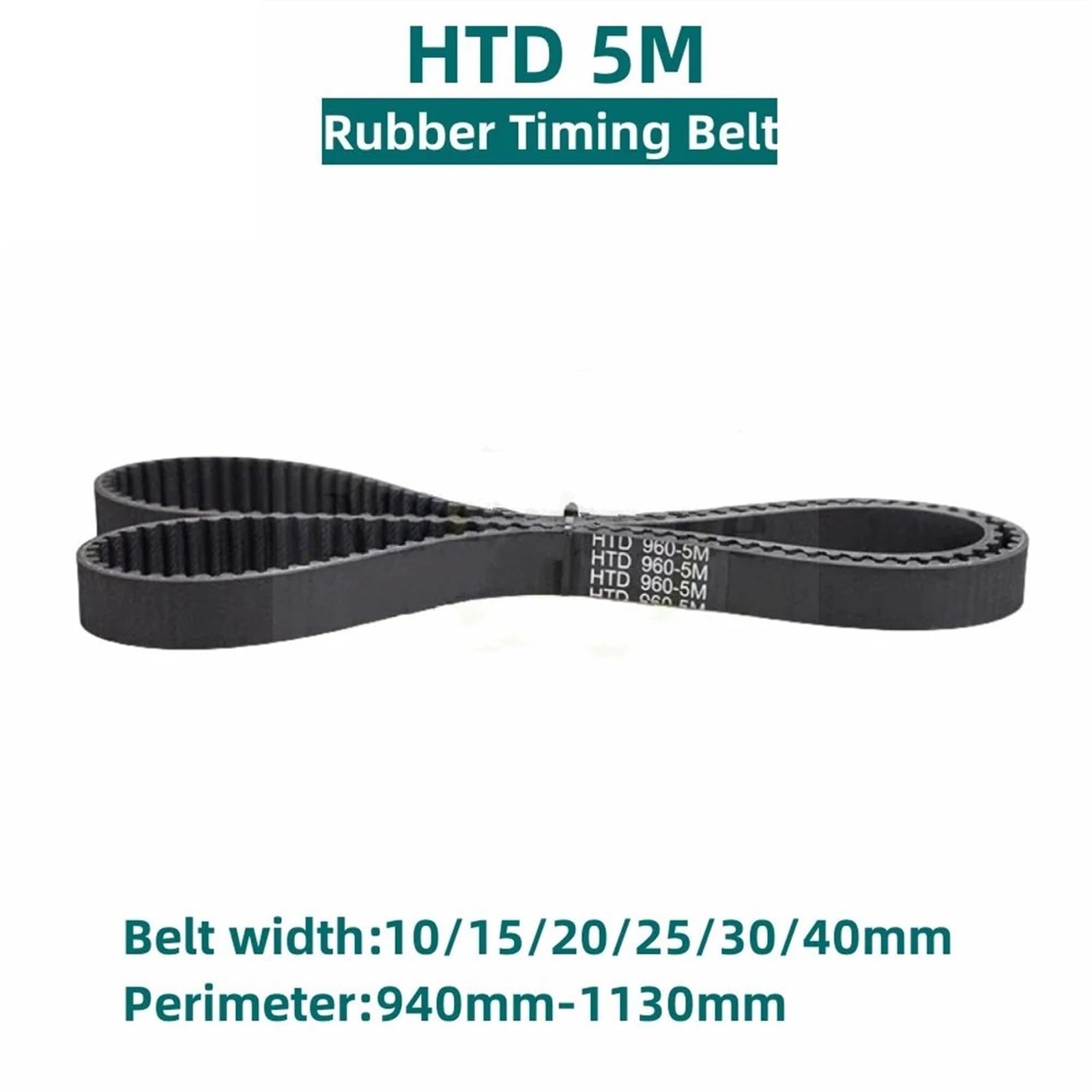 Correa Alternadora HTD 5M Correa Distribución Goma Longitud 940 950 960 970 980 990 1000 1010 1020 10301040 1050 1060 1070 1080 1090 1100mm Ancho 10-40mm(10mm,1075)