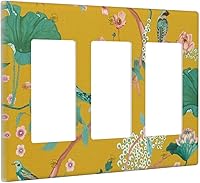 Vista 108 de Placa de pared de tortugas marinas, hierba oceánica, medusas, peces y algas marinas, placa de pared de doble palanca, cubierta de interruptor de luz