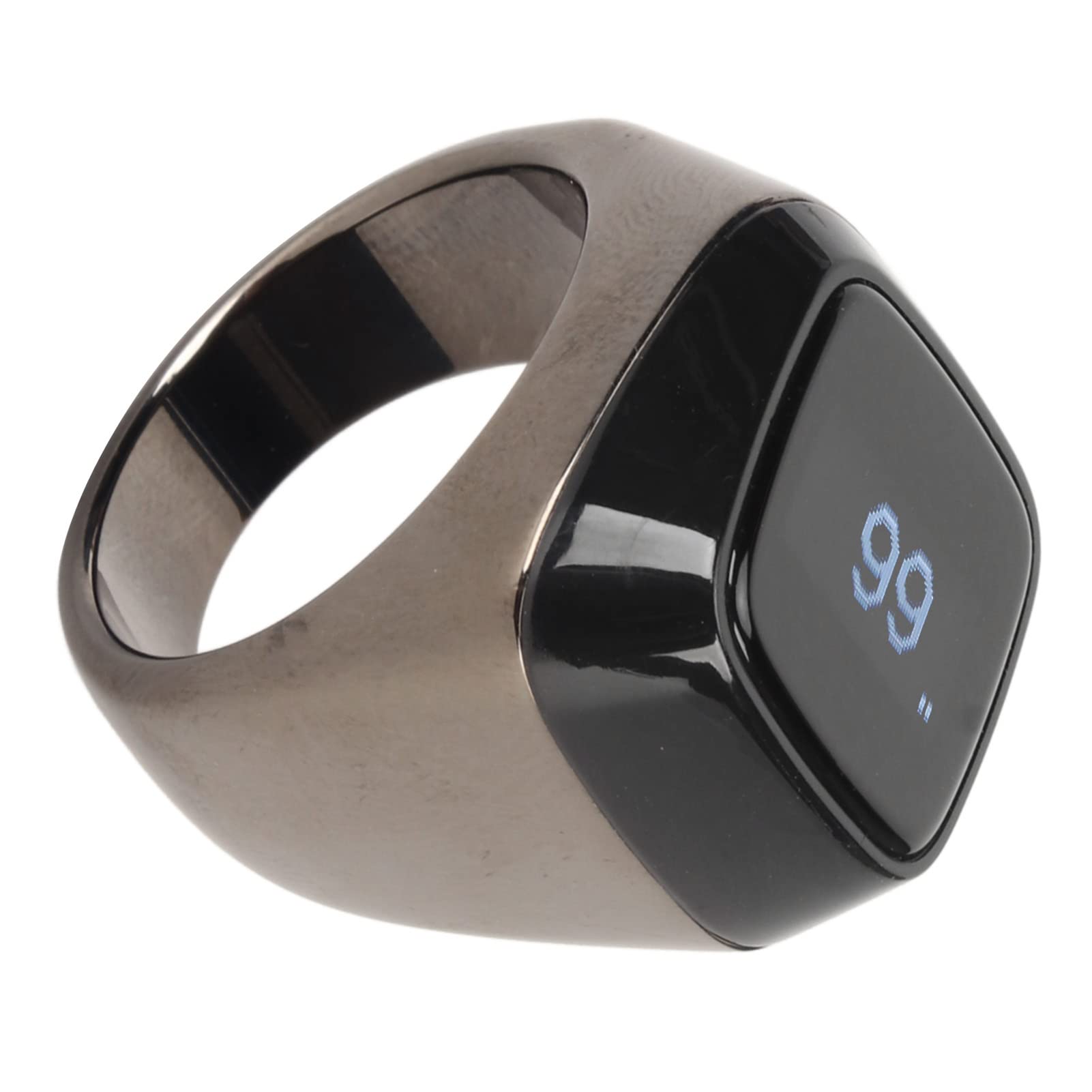 Anillo Contador de Dedo Inteligente con Pantalla Digital y Soporte de Aplicación para Rastrear Pasos y Frecuencia de Oración para Personas Ocupadas Material de Aleación de Aluminio