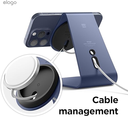 Miniatura 4 de elago Soporte de carga MS4 compatible con cargador MagSafe, soporte de aluminio compatible con iPhone 15141312, diseñado para modo de espera iOS17