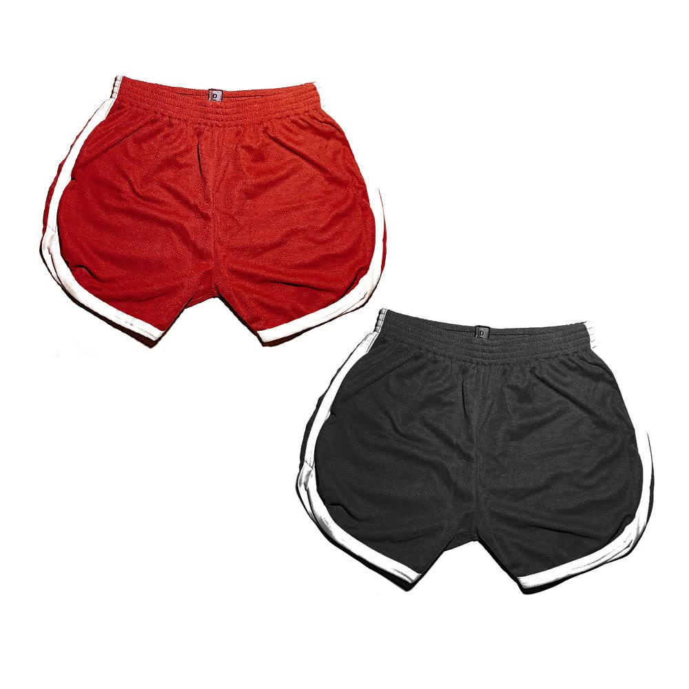 AFP Men's Peanut Fabric Fine Quality Underwear Designed Kaccha Combo Pack (Red, Black) Free Size…
