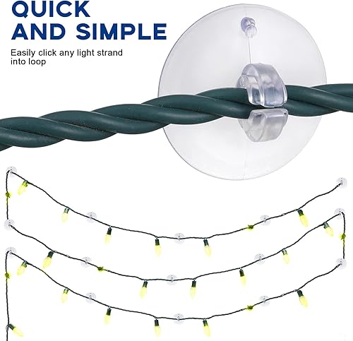 Miniatura 4 de Soportes de luz de Navidad, mini ventosas para colgar, clips de luz de Navidad, clips de ventosa, ganchos de ventosa para ducha, ganchos de