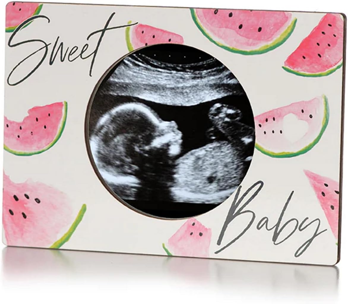 MBHB Magnetic 5x7 Picture Frame, Exclusive Watercolor Design, Durable Wooden Construction, Ideal for Ultrasound Photos, Magnet Frames for Refrigerator Fridge Picture Frames Magnets, Floral image 4